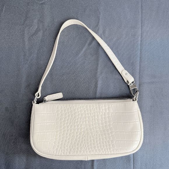 BY FAR Handbags - By Far RACHEL CREAM CROCO EMBOSSED LEATHER